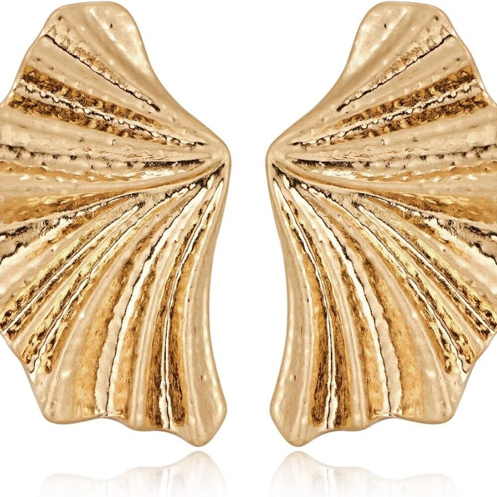 Gold Earrings Women's Dangle Angel Wing Leaf Boho Jewelry Gift